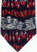 Mt Rushmore Presidential Signatures Political necktie Tie ties neckwear ties tye neckwears