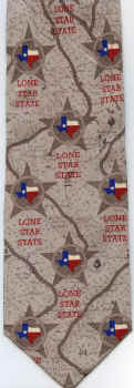 Texas Flag Map of the World Political necktie Tie