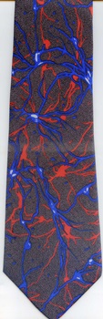 XL extra long neurons synapse nerve cell Infectious Awareables microbe bacteria virus molecule cell disease microscope tie Necktie