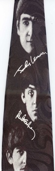 Beatles Portrait Signatures beatles necktie apple corps ltd tie musical group boys band rock and roll ringo paul george john