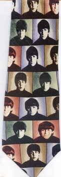 Beatles Faces beatles necktie apple corps ltd tie musical group boys band rock and roll ringo paul george john