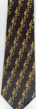 MUSIC NOTATION Diagonal Gold Notes TIE