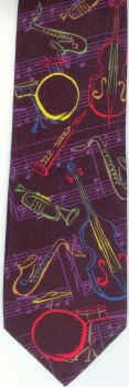 XL extra long Mixed musical instruments TIE