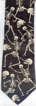 Medicine Doctor Physician Medical dancing skeletons and skulls Necktie Tie