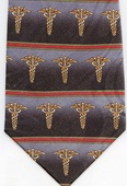 Medical Medicine Doctor Caduceus Necktie Tie