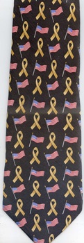 American military armed forces Flag POW MIA yelloe ribbon Army War Tie Support Our Troops necktie