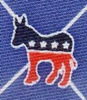 Democrat Democratic Domkey and Flag Repeat Political necktie Tie ties neckwear ties tye neckwears