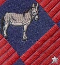 Democratic Donkey and Flag Repeat Political VanHeusen  necktie Tie ties neckwear ties tye neckwears