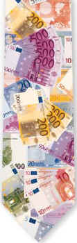 european euros bill currency tie necktie