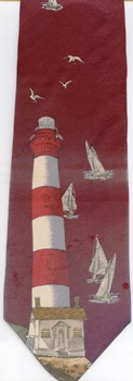 nautical lighthouse water transportation Tie necktie