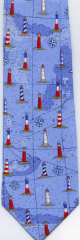 nautical lighthouse water transportation Tie necktie