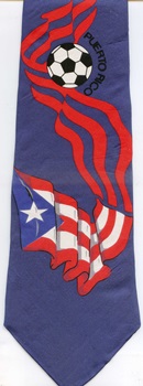Puerto Rico Flag soccer ball Necktie tie