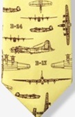 Flying Fortress spec drawings engineering jet Aircraft plane necktie tie
