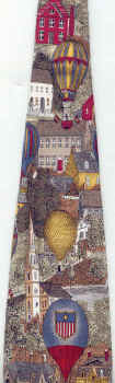 The View From Above Circa 1927, Americana Series Neckties, hot air balloon air transportation Tie necktie